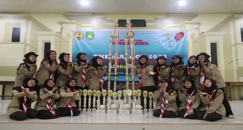 PRAMUKA QOTRUN NADA KEMBALI REBUT PIALA DI PERLOMBAAN PRAMUKA